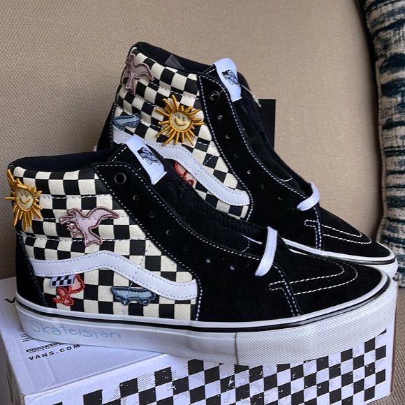 Vans Skate Sk8- Hi Skateistan Popcush  Checkerboard MEN`S - Picture 6 of 16